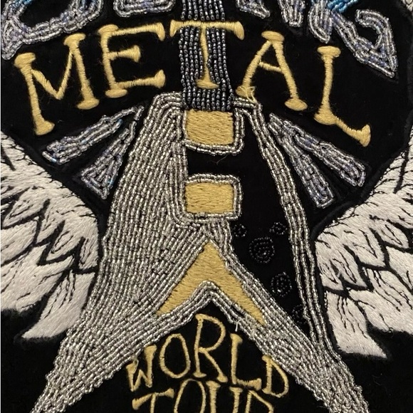 John Richmond “Junk Metal World Tour 1975” Embroidered Black Men’s T-shirt - Picture 4 of 6